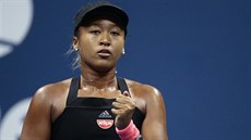 Vítězné gesto japonské tenistky Naomi Ósakaové ve finále US Open