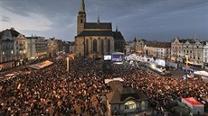 Opera Prodaná nevsta na plzeském námstí Republiky.