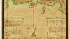 Plán vodovodu z hradebního píkopu Nového Msta (1684)