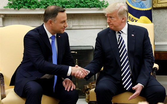 Americký prezident Donald Trump a polský prezident Andrzej Duda v Bílém dom...