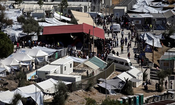 Uprchlický tábor Moria v Řecku (říjen 2016)