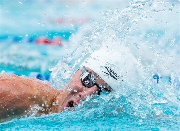 Jan Kuf v plavecké ásti na mistrovství svta v Mexiku