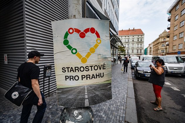 Pedvolební plakát strany Starostové pro Prahu. (7.9.2018)
