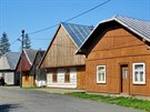 Devné domky v polské osad Jaliska