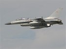 Dánský letoun F-16 na Dnech NATO v Ostrav