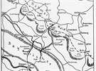 Mapka prostoru Bavorského lesa a umavy, kde se v záí 1938 sousteovaly nejen...