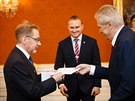 Prezident R Milo Zeman pijal nové velvyslance. Na snímku Jukka Uolevi...