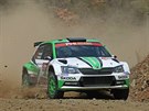 Jan Kopecký pi tréninku na tratích Turecké rallye