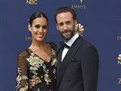 Joseph Fiennes a jeho manelka Mara na cenách Emmy (Los Angeles, 17. záí 2018)