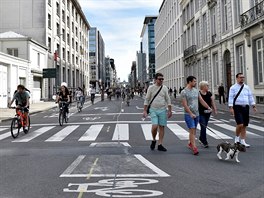 Den bez aut v centru Bruselu (16. záí 2018)