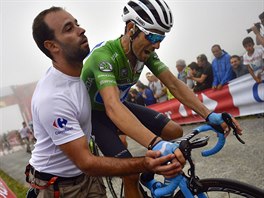 panlsk cyklista Alejandro Valverde, vyerpan v cli 17. etapy Vuelty