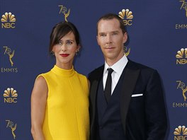 Sophie Hunterová a její manel Benedict Cumberbatch na cenách Emmy (Los...