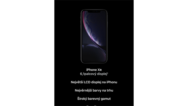 iPhone XR v na českých stránkách Applu v mobilním zobrazení.