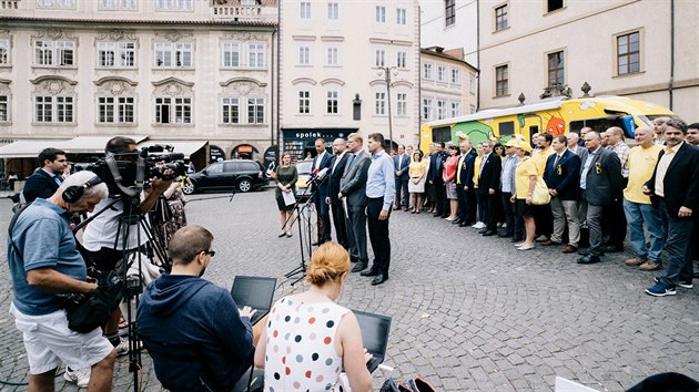 Zahjen volebn kampan KDU-SL v Praze. (13. z 2018)