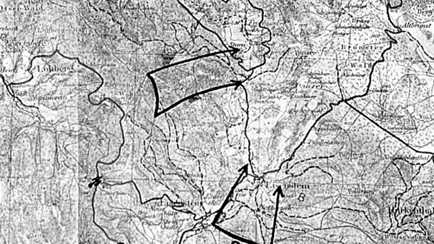 A tady je detailnj pln pro ton nasazen nmeckch jednotek proti eleznorudskmu sedlu - vznikl ji v roce 1937. (pevzato z knihy umava krsn i smrtc, Praha 2014)