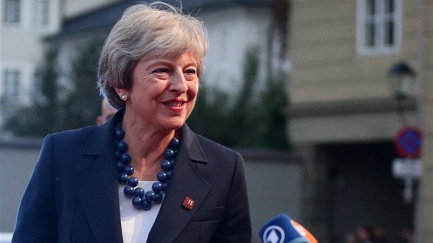 Britsk premirka Theresa Mayov na neoficilnm summitu Evropsk unie v Salzburku (19. z 2018)