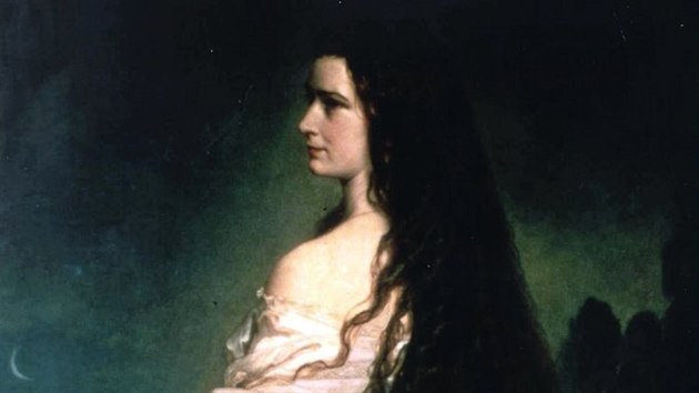 Alžběta Bavorská byla ve své době zřejmě nejpůvabnější ženou planety. Obraz je z roku 1864, namaloval jej Franz Xaver Winterhalter.