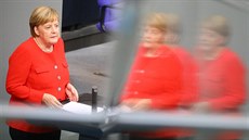 Nmecká kancléka Angela Merkelová v nmeckém Spolkovém snmu (12. záí 2018)