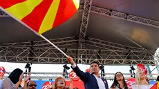 Makedonský premiér Zoran Zaev agituje na podporu referenda o zmn státního...