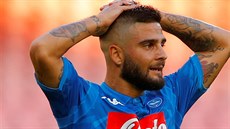 Lorenzo Insigne, úto�ník Neapole, lituje promarn�né �ance v utkání proti...