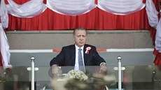 Turecký prezident Erdogan na promoci voják v Ankae (30.8.2018)