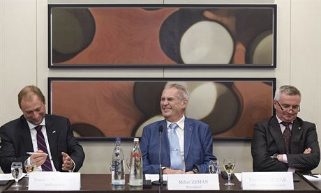 Prezident Milo Zeman pi setkání se zástupci nmeckých firem, které investují...
