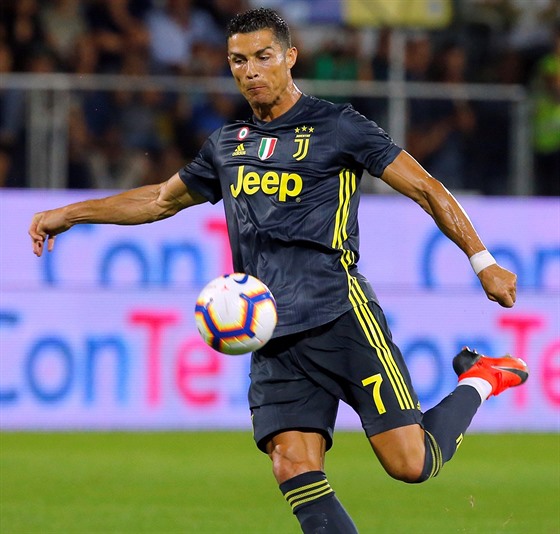 Cristiano Ronaldo z Juventusu bhem zápasu s Frosinone.