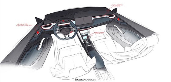 Skica konceptu Škoda Vision RS
