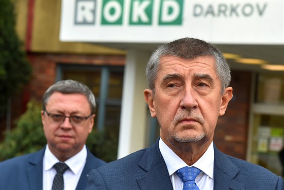 Premiér Andrej Babiš po jednání s vedením OKD. (27. září 2018)