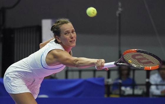 Barbora Strýcová ve tvrtfinále turnaje v Tokiu.