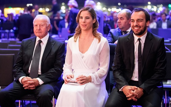 Ester Ledecká b�hem oslav 100 let �eského sportu