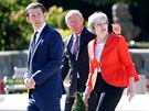 Britská premiérka Theresa Mayová a pedseda rakouský kanclé Sebastian Kurz na...
