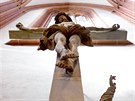 Socha Krista ve frankfurtské katedrále (25. záí 2018)