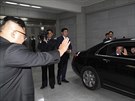 Kim ong-un se louí s jihokorejským prezidentem Mun e-inem po skonení...