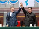 Mun e-in a Kim ong-un pi korejském summitu v Pchjongjangu (20.9.2018)