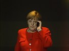 Nmecká kancléka Angela Merkelová ped setkáním s eským prezidentem Miloem...