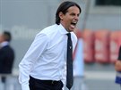 Trenér Lazia Simone Inzaghi bhem zápasu s AS ím.