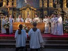 V kostele Panny Marie Snné v Praze se konala esko-italská me, pi které...