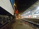 V eských Budjovicích se srazila lokomotiva s vagóny. (21. 9. 2018)
