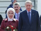 Turecký prezident Recep Tayyip Erdogan se svou enou Emine (27. záí 2018)