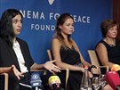 Zleva: lenka Pussy Riot Nadesha Tolokonnikova, pítelkyn Versilova Veronica...