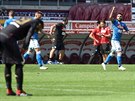 Lorenzo Insigne z Neapole slaví gól  v ligovém duelu proti FC Turín.