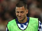 Eden Hazard z Chelsea ped utkáním s Liverpoolem