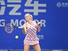Česká tenistka Kateřina Siniaková na turnaji ve Wu-chanu