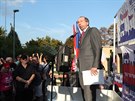 Václav Klaus mladí na demonstraci na podporu Viktora Orbána ped Maarskou...