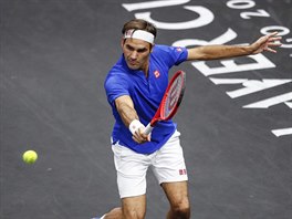 Roger Federer v utkn Laver Cupu.