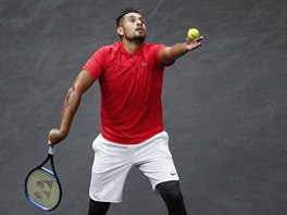 Nick Kyrgios v utkn Laver Cupu.