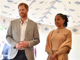 Princ Harry a jeho tchyn Doria Raglandová (Londýn, 20. záí 2018)