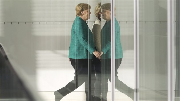 Nmeck kanclka Angela Merkelov v parlamentu v Berln  (25. z 2018)