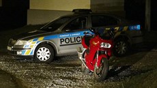 Nehoda motorkáe v Masojedech na Kolínsku (22. 9. 2018).